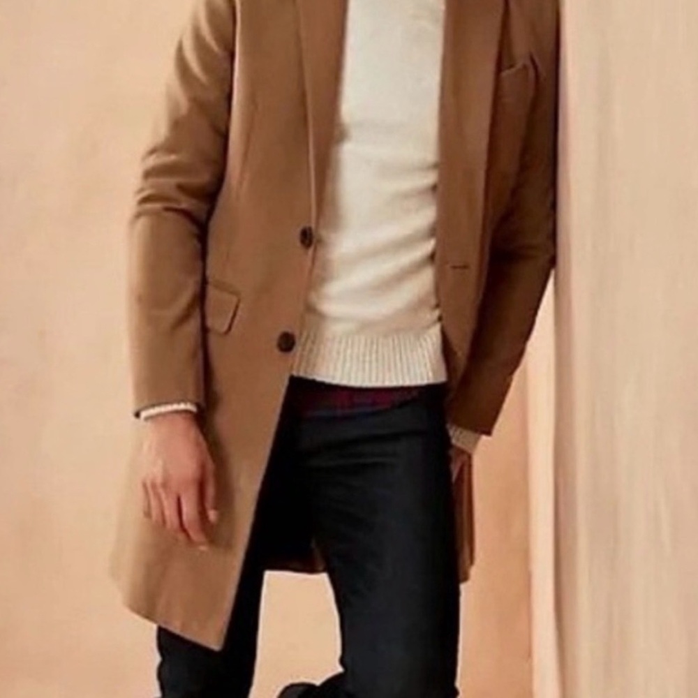Banana Republic wool blend top coat size XL camel tan Brand new high quality